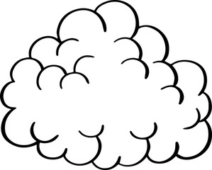 hand drawn cloud illustration.