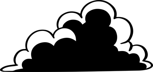 hand drawn cloud illustration.
