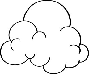 hand drawn cloud illustration.