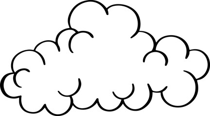 hand drawn cloud illustration.