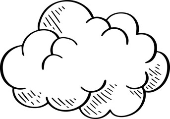 hand drawn cloud illustration.