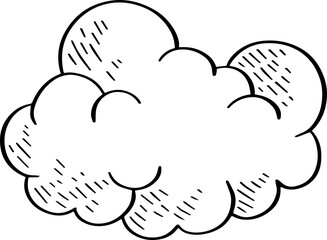 hand drawn cloud illustration.