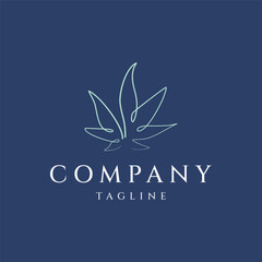 Cannabis logo design icon vector