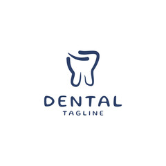 Abstract dental logo icon design template