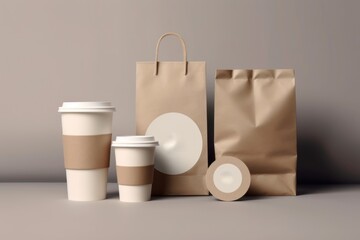 Mockup of Coffee Packaging Brand Generative AI.