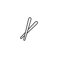 Chopsticks line icon vector design