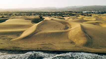 maspalomas dunes aerial view gran canaria - 639137032