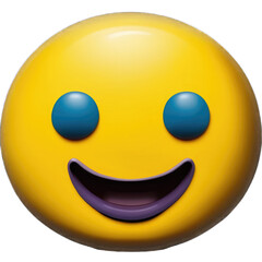 Fototapeta premium 3D icon, emoji, smiley, cheerful, happy