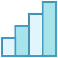 Business chart icon symbol image vector. Illustration of growth diagram data graphic pictogram infographic design image