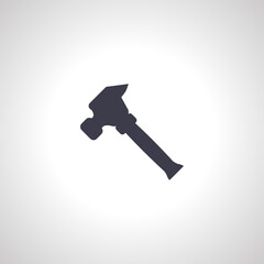 Hammer icon, repair hammer isolated icon