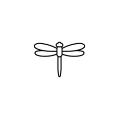 Dragonfly line icon vector design