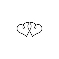 Heart line icon vector design