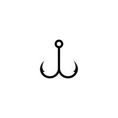 Fishing hook line icon vector design