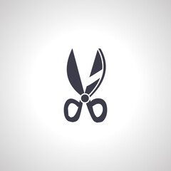 Scissor icon. Scissors cutting isolated icon