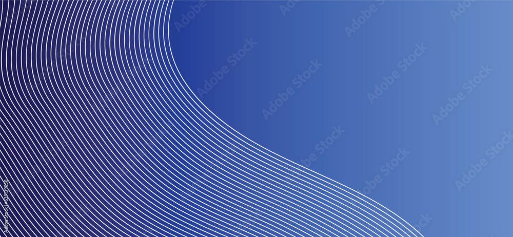 Poster abstract blue wave background. blue minimal round lines abstract background. abstract blue wave line