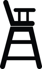 baby high chair icon. baby chair sign. flat style.