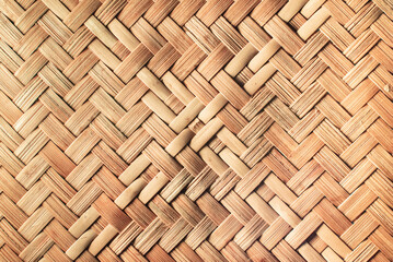 Woven Bamboo Tray Background