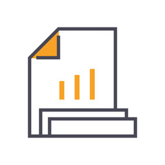 Business chart icon symbol image vector. Illustration of growth diagram data graphic pictogram infographic design image