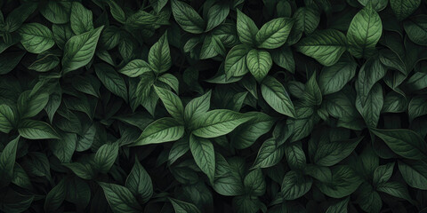 Texture of Diverse Forest Foliage On A Smooth Background Created Using Artificial Intelligence