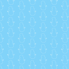 Snowman pattern for background, wrapping paper, backdrop, fabric, etc.