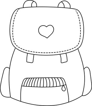 school bag. School And Eduction Object. Backpack vector illustration