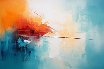 Abstract Painting With Bold Brushstroke, Generative AI