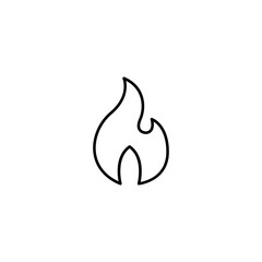 Flame line icon vector design