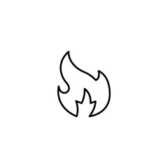 Flame line icon vector design