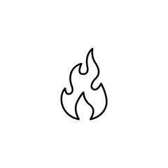 Flame line icon vector design