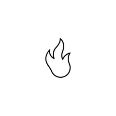 Flame line icon vector design