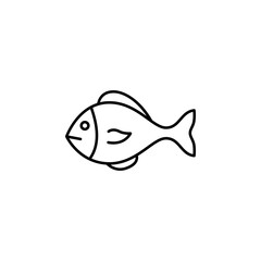 Fish line icon vector design
