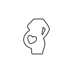 Pregnant line icon vector design