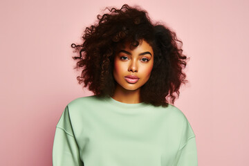Fototapeta premium A stylish black woman model 