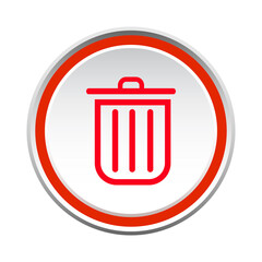 Delete button symbol. Web button. vector