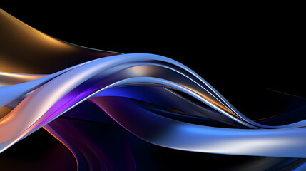 abstract background with a glowing wavy line