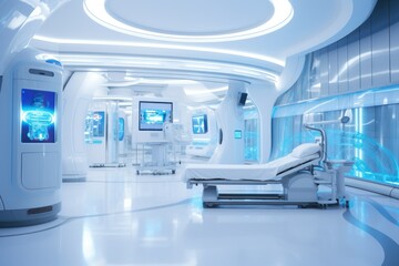 futuristic hospital interior