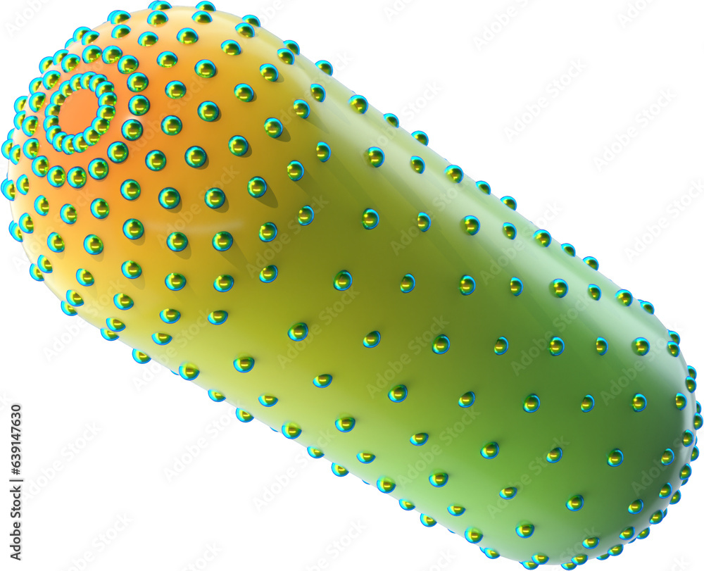 Sticker 3d abstract gradient plastic shape with metal chrome rhinestones in a surreal style with a transpare