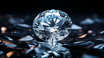 A dazzling view of a diamond's brilliance and clarity, epitomizing strength and endurance 