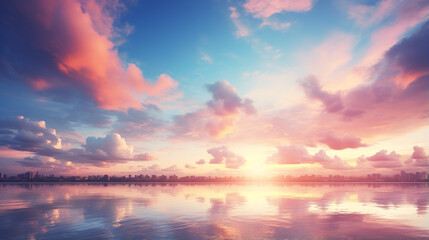 Fototapeta na wymiar Sunrise background with colorful morning sky.