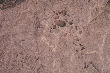 brown stone floor with stripes