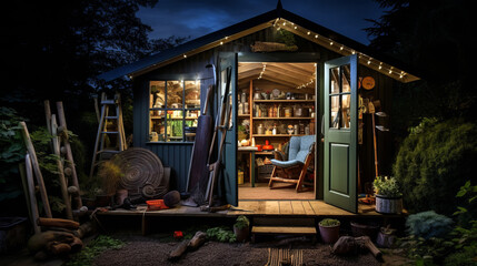 manshed in the garden