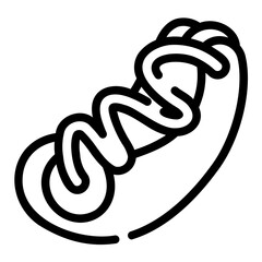 Obraz premium hot dog Line Icon