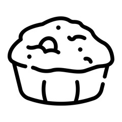 muffin Line Icon