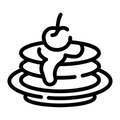 pancakes Line Icon