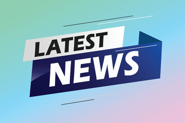 Latest news word concept vector illustration with blue lines modern futuristic 3d style for landing page template ui web mobile app poster banner flyer background gift card coupon label wallpaper	