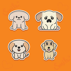 dog Stickers full vector free download 