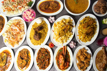 Mutton Bhuna, Jali Kabab, khichuri, Shrimp Biryani, Duck Bhuna Khichuri, hisla Pulao, mutton...