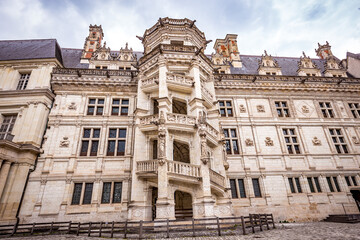 Fototapeta na wymiar Castle of Blois, Loire valley, France, exteriors