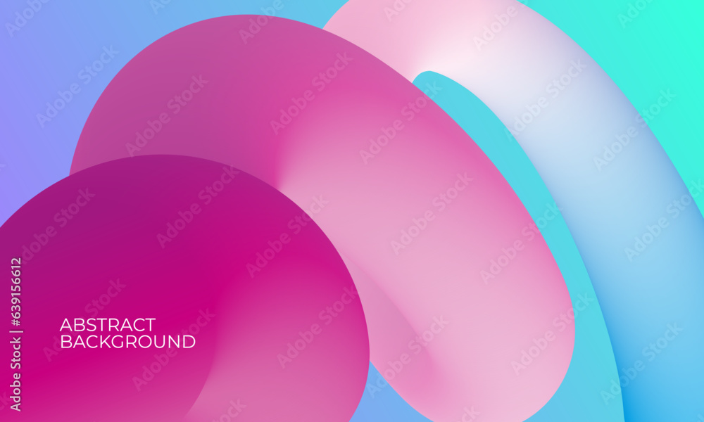 Aufkleber trendy abstract background with colorful gradient fluid wave