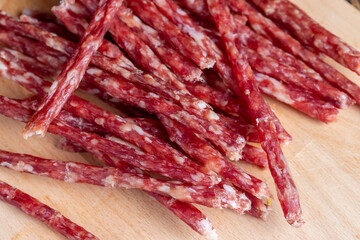 Thin pork sausage with spices